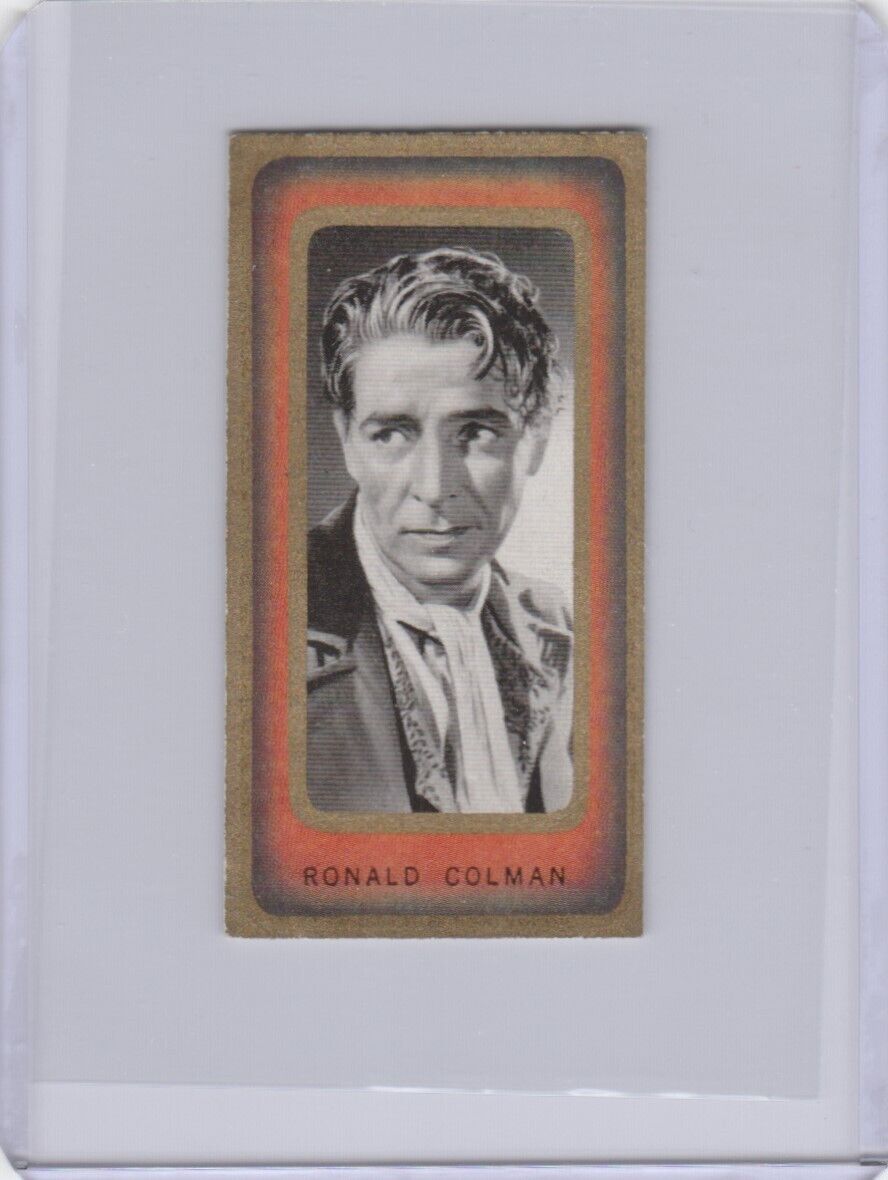 1938 Carreras Film Favourites RONALD COLMAN #4 Movie Actor Tobacco Card