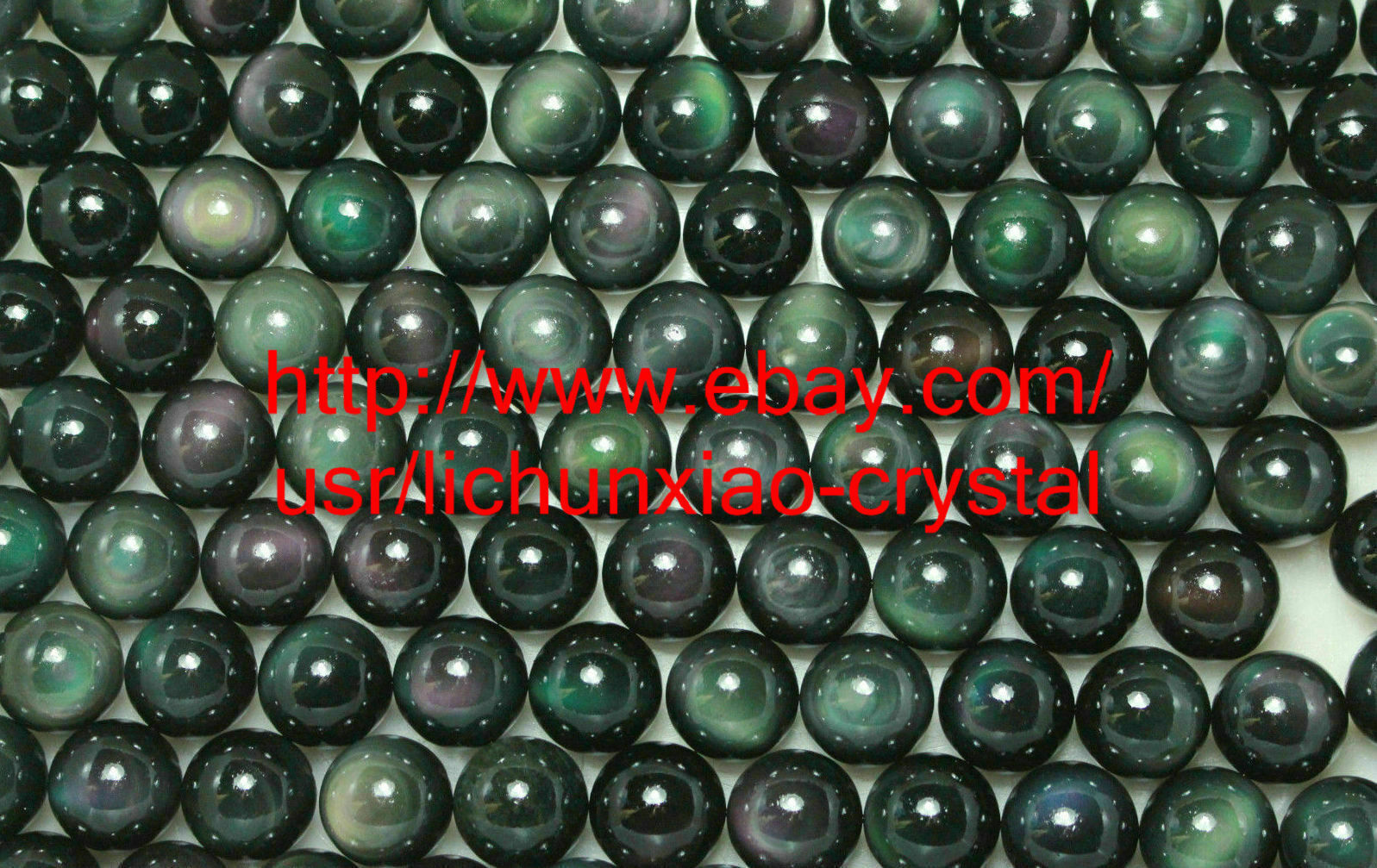 200Pcs Wholesale RAINBOW  NATURAL Cats Eye Obsidian QUARTZ CRYSTAL Sphere Ball