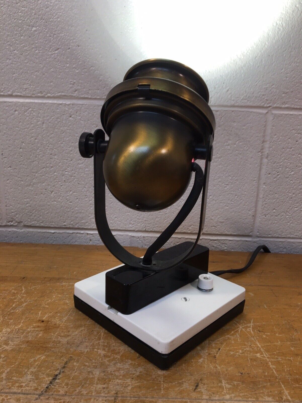 Vintage Table Brass Lamp Spot Light Mid Century Modern Halo track Cooper Ind.