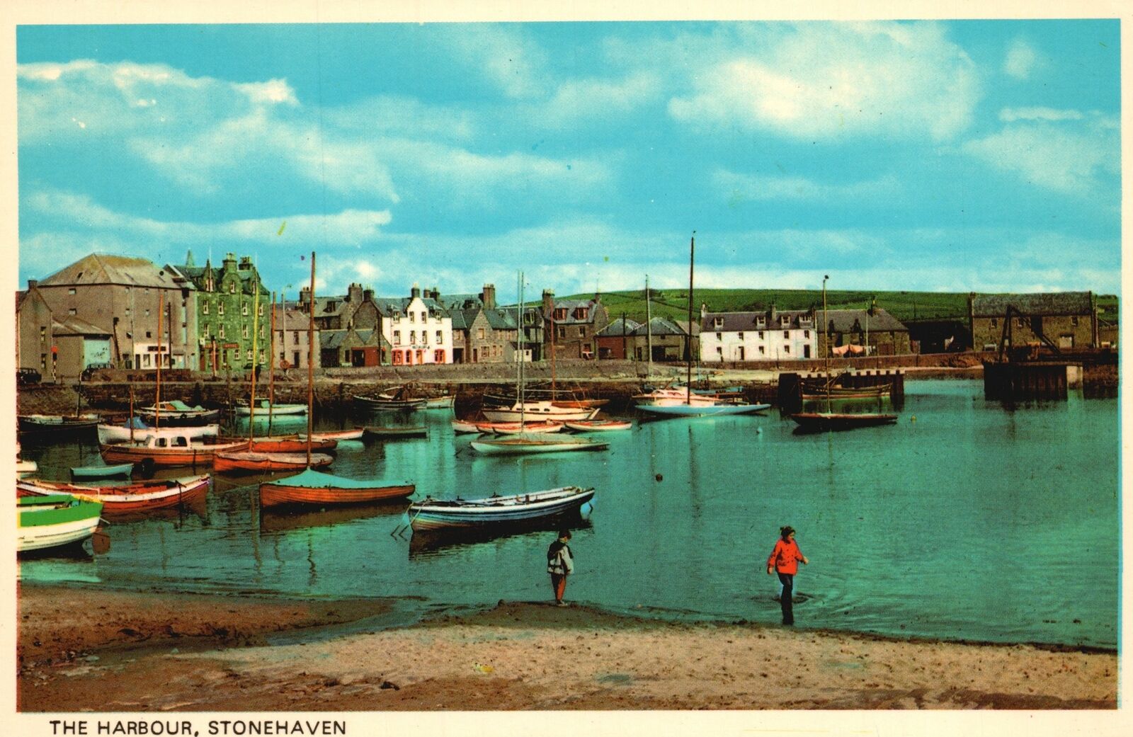 Vintage Postcard The Harbour Tower Majestic Aberdeenshire Stonehaven UK