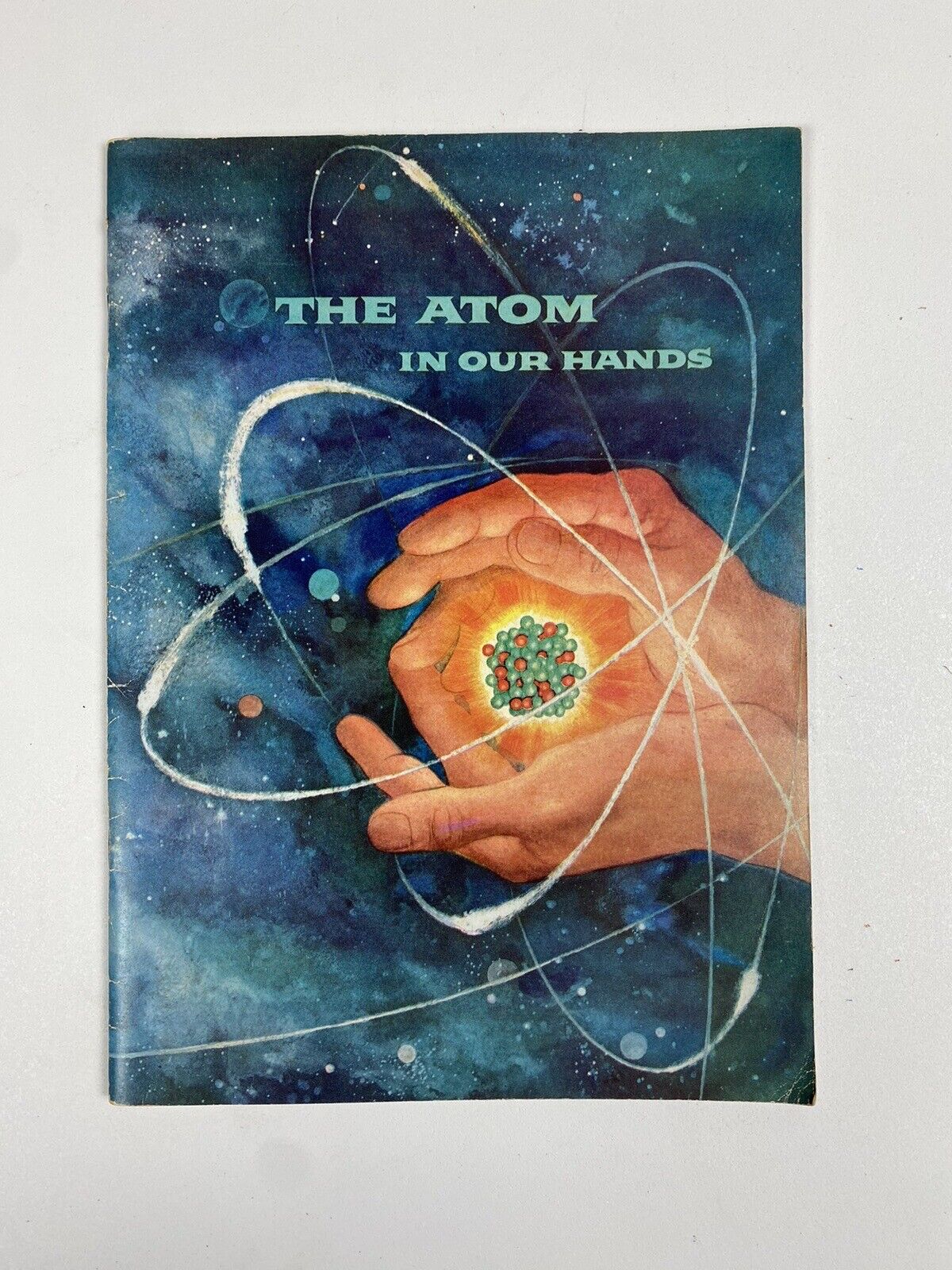 1957 Print Ad “The Atom In Our Hands” Union Carbide Magazine Book Nuclear Energy