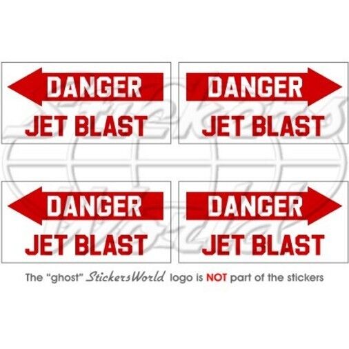 DANGER JET BLAST Airplane Helicopter USAF Vinyl Sticker Sticker 50mm x4
