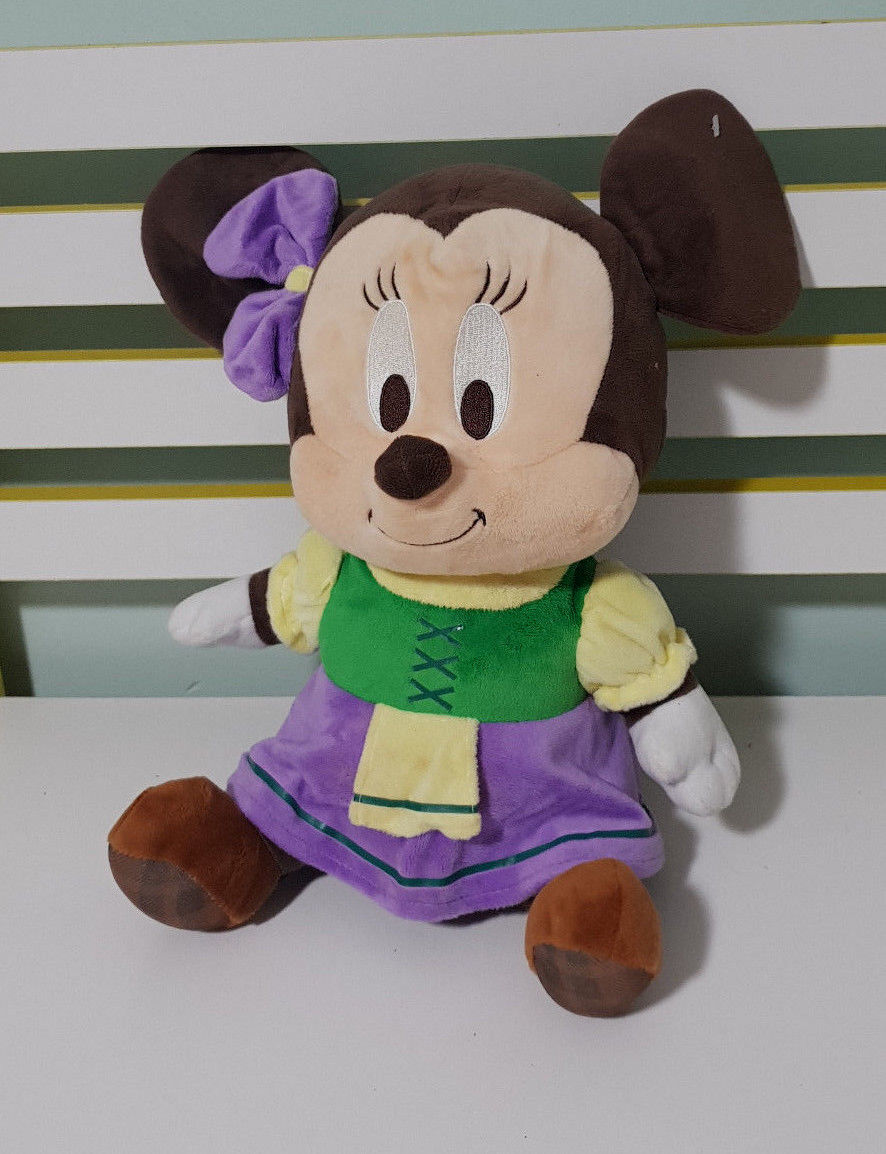 MINNIE MOUSE PLUSH TOY CHARACTER TOY CHANGI AIRPORT HEIDI DRESS PURPLE BOW 30CM