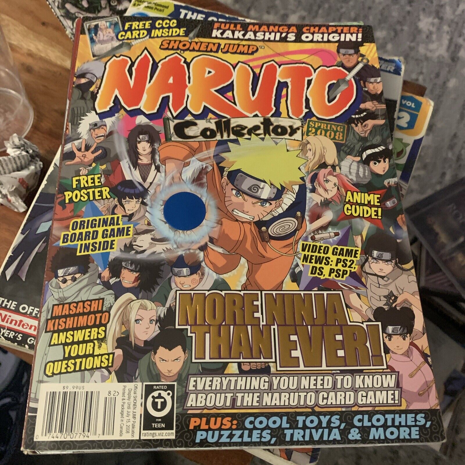Naruto Collector Spring 2008 Magazine: Poster Included, With Card, Shonen Jump