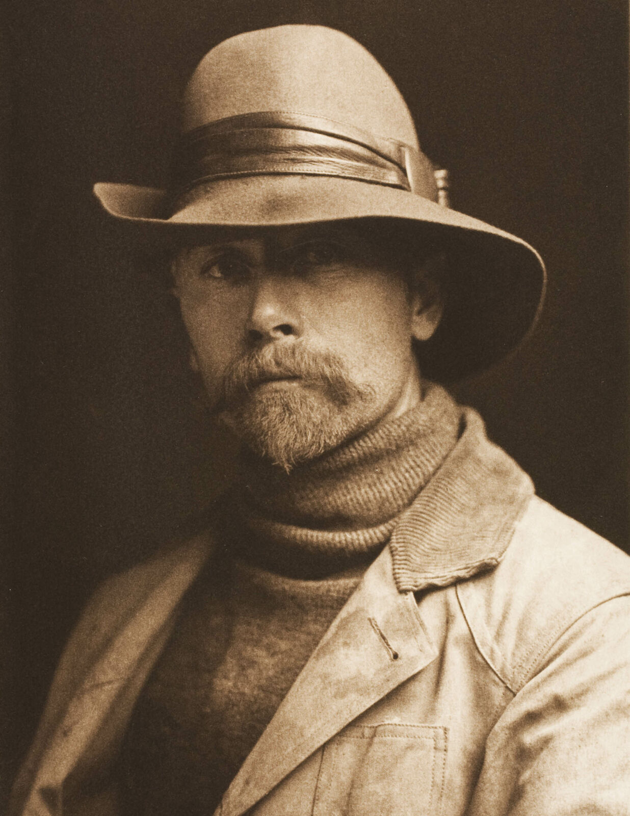 1899 Self Portrait, Edward Sheriff Curtis Vintage Old Photo 8.5\