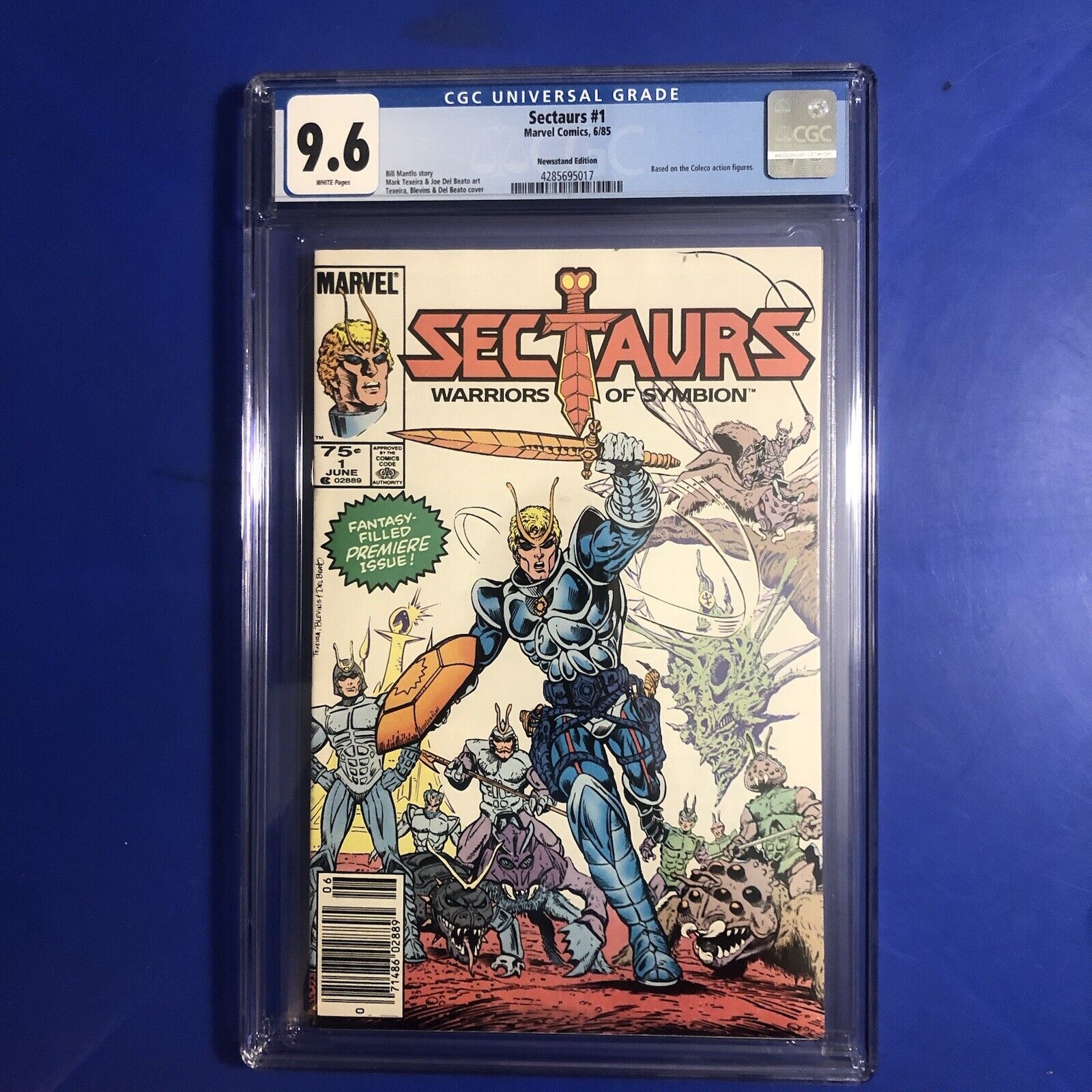 Sectaurs #1 CGC 9.6 NEWSSTAND 1ST PRINT 1ST APPEARANCE Coleco MARVEL COMIC 1985