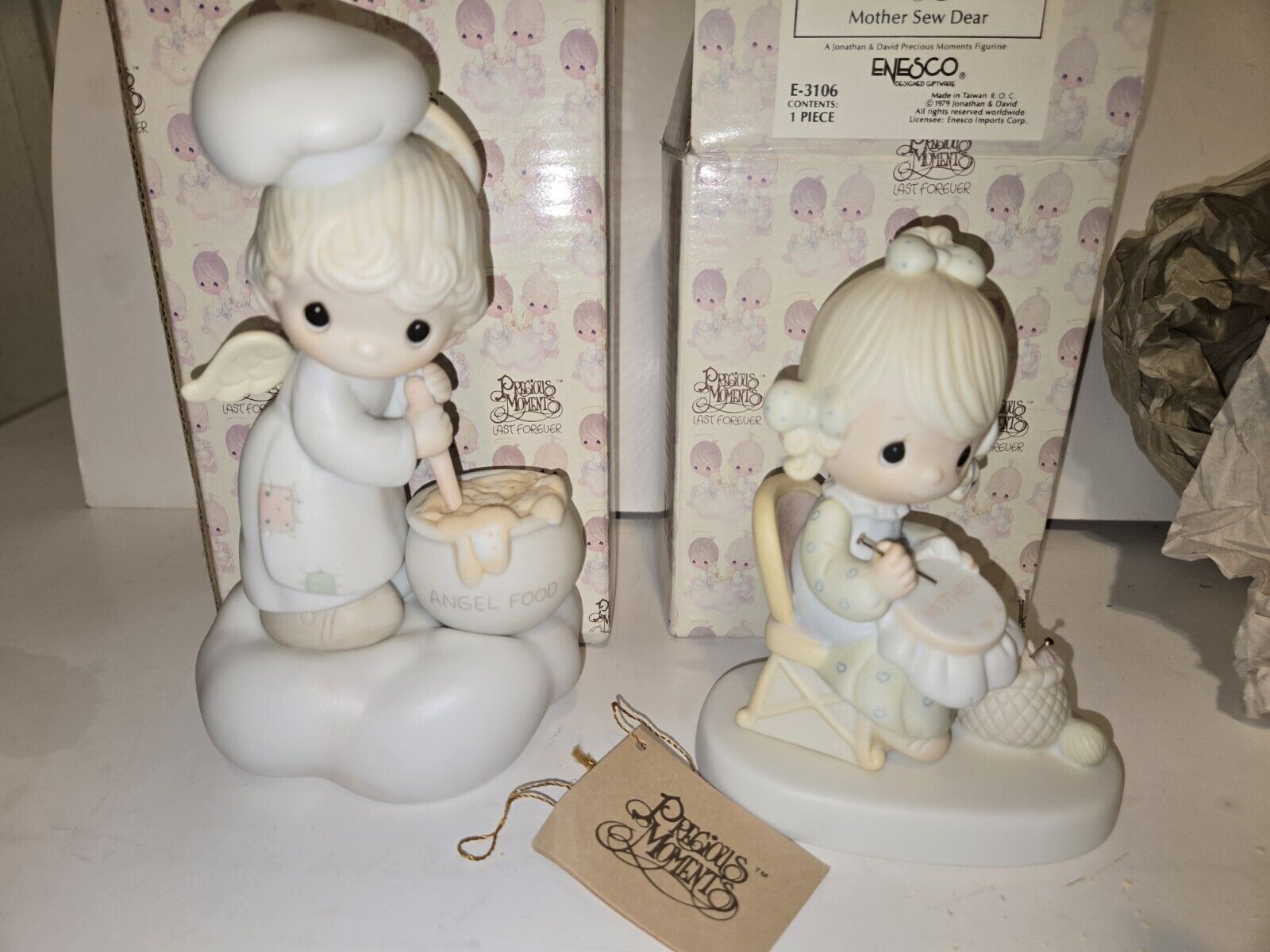 PRECIOUS MOMENTS Lot Of 2 Mother Sew Dear & Taste And See That The Lord Is Good 