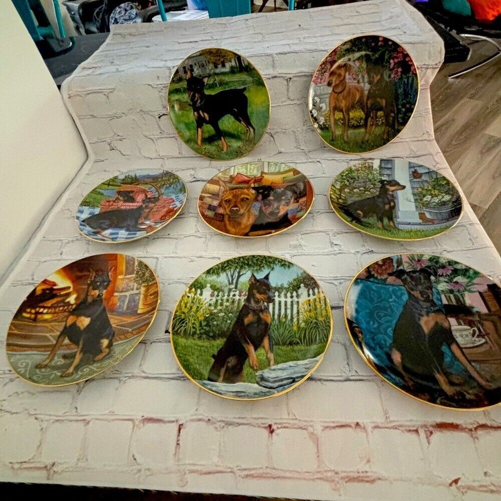Danbury mint limited edition plate collection. Full set - Miniature Pinschers .