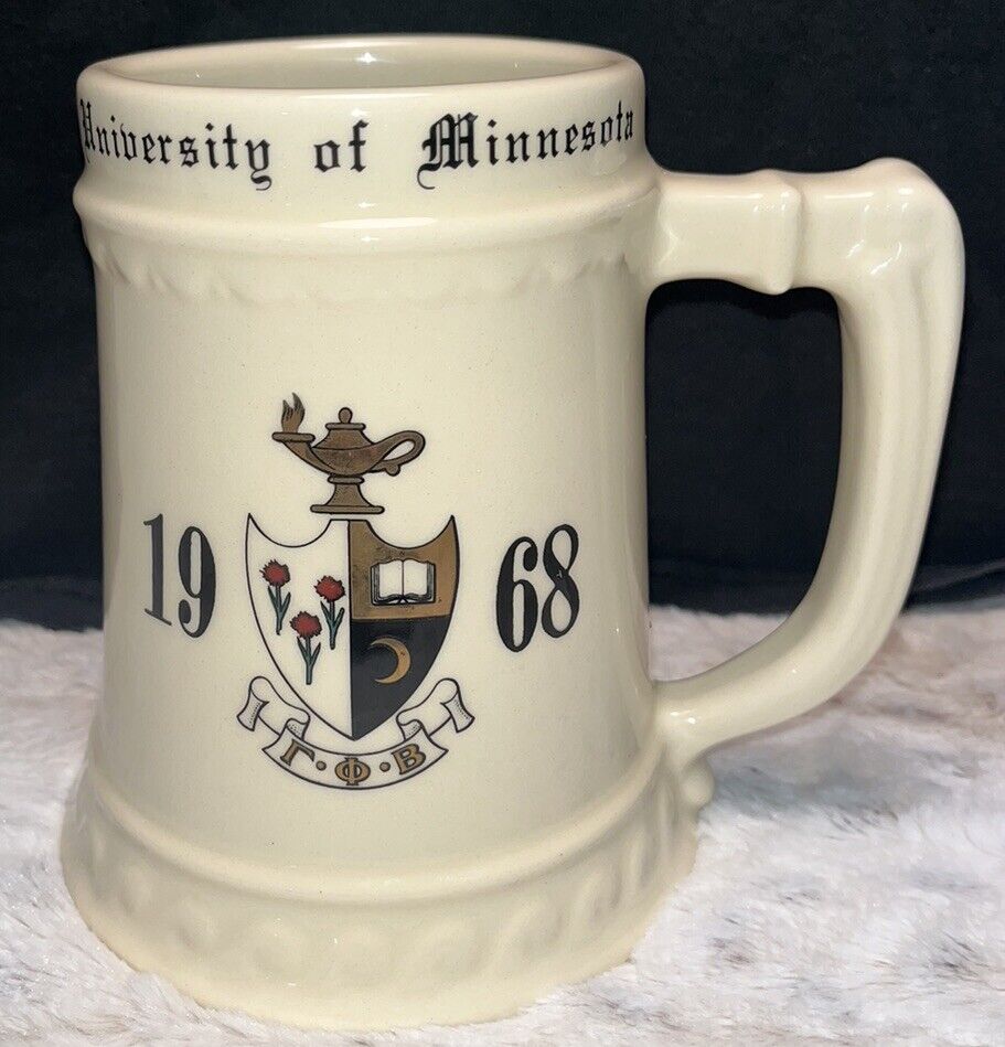 Vintage 1968 University Of Minnesota Ceramic Stein Mug Large Handle by Balfour