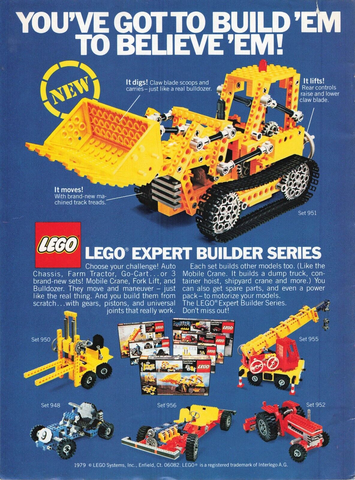 Lego 1979 Ad For Set 948 952 956 950 951 70\'S Vtg Print Ad 8X11 Wall Poster Art