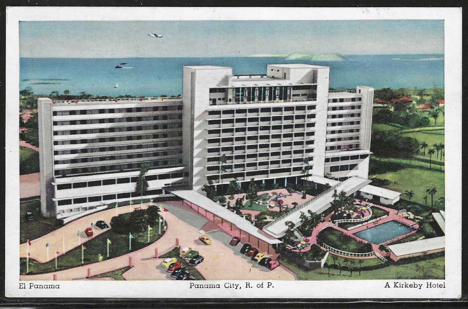 El Panama Hotel, Panama City, Republic of Panama, Early Postcard, Used in 1953