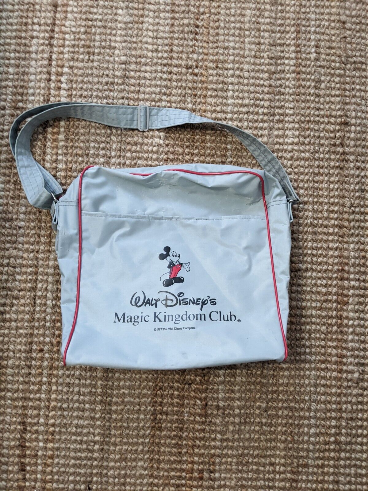 Vintage Walt Disney Magic Kingdom Club Canvas Tote Bag 1987 Mickey Mouse 