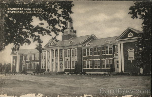 Riverhead High School,Long Island,NY Suffolk County New York Linen Postcard