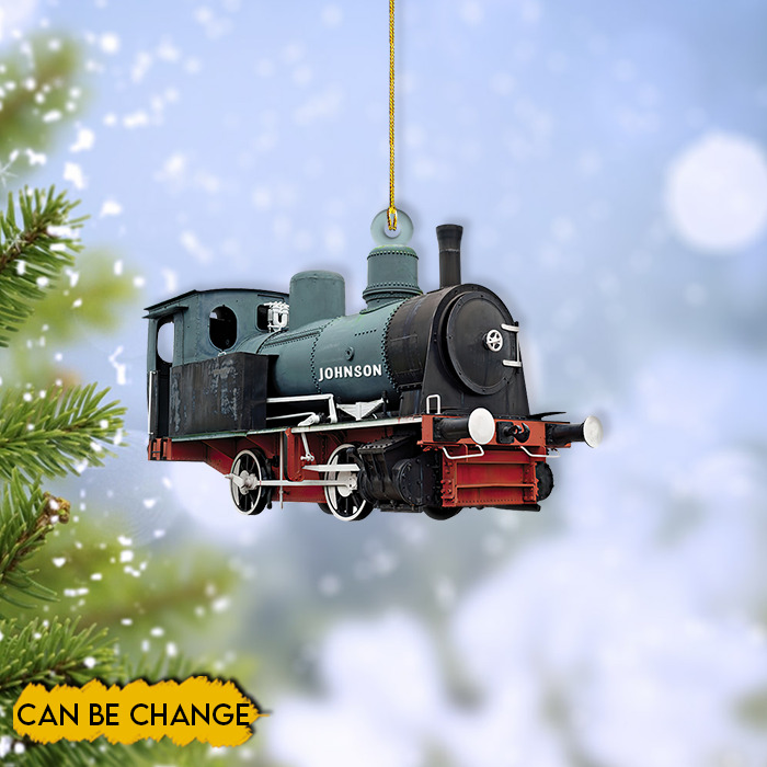 Custom Train Christmas Ornament, Railroader Christmas Ornament, Locomotive