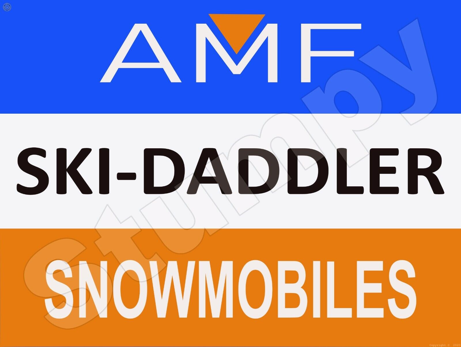 AMF Ski Daddler Snowmobiles Metal Sign 9\