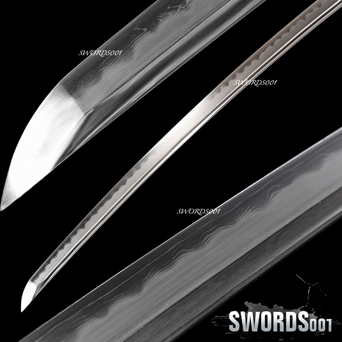 Hand Polished Japanese Samurai Katana Sword Honsanmai Clay Tempered Bare Blade