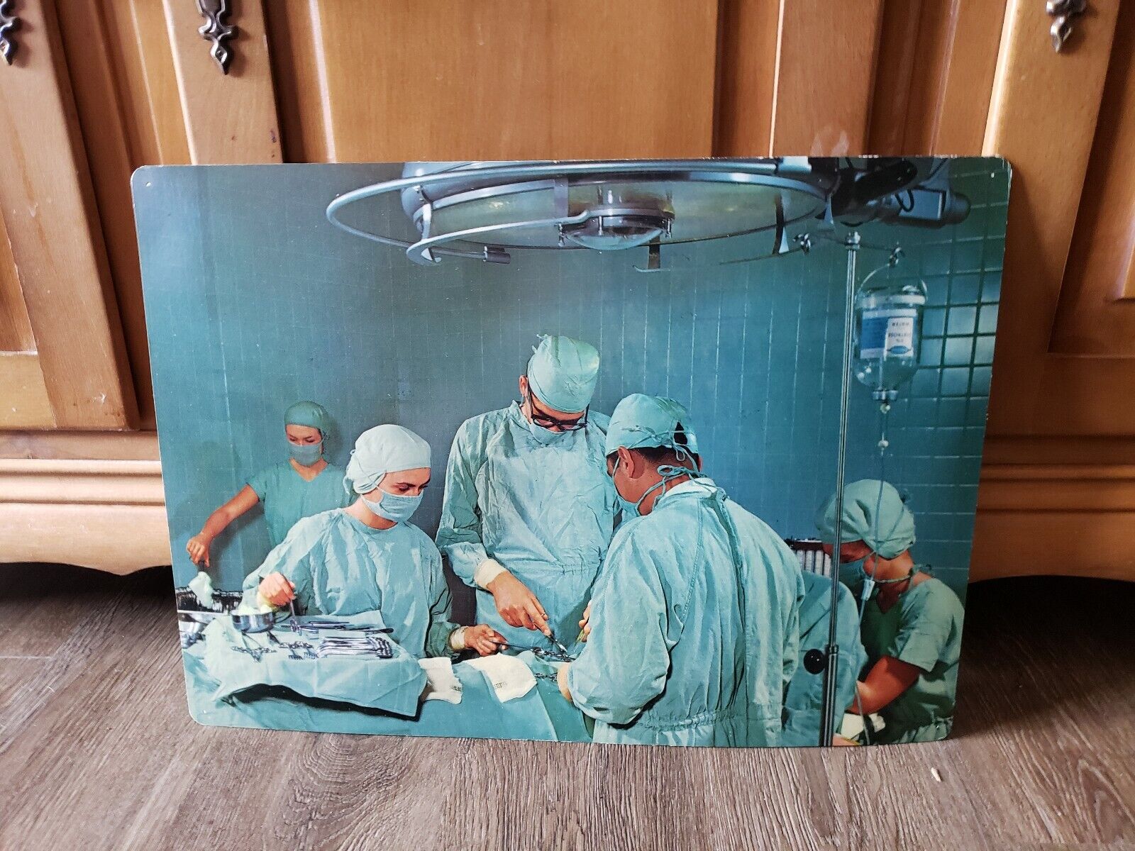 Vintage 1960\'s Doctor Surgeon Surgical Operation SVE Study Poster Print Hospital