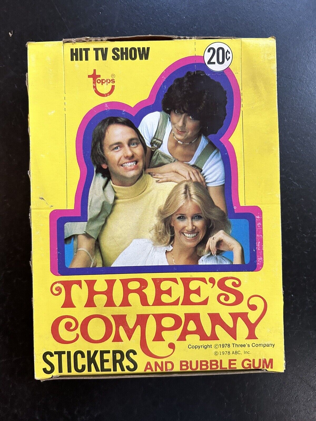 1978 Topps Three's Company Cards Stickers Full Wax Box 36 Packs -John Ritter