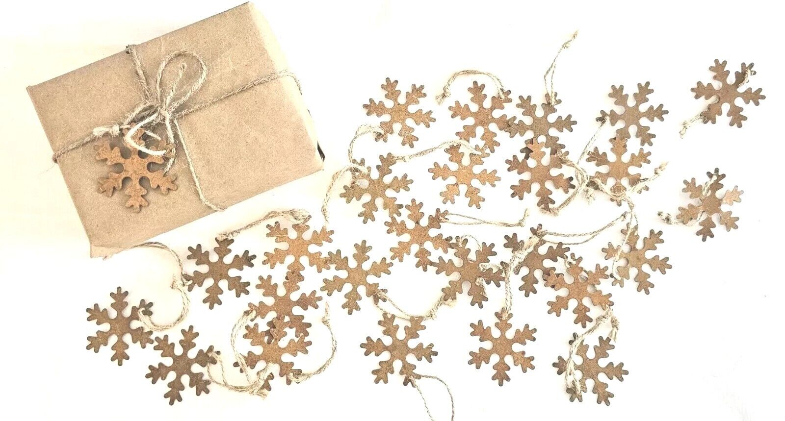 25 Rusty Primitive Rustic Snowflake Ornaments