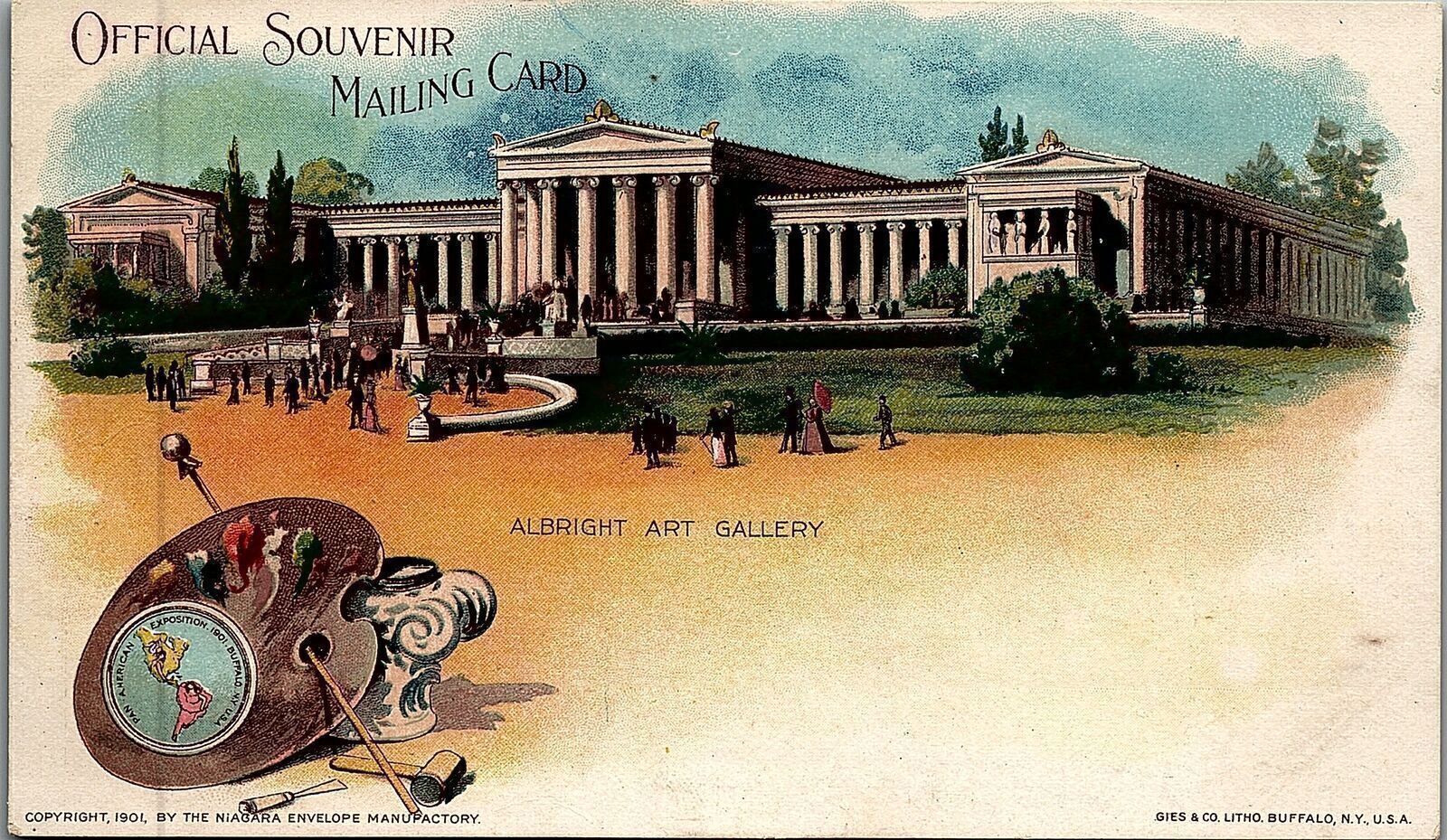 1901 PAN AMERICAN EXPOSITION BUFFALO ALBRIGHT ART GALLERY MAILING CARD 25-122