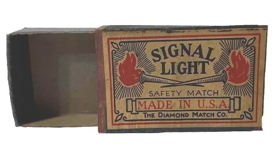 Antique Signal Light Matchbox Diamond Match Company USA