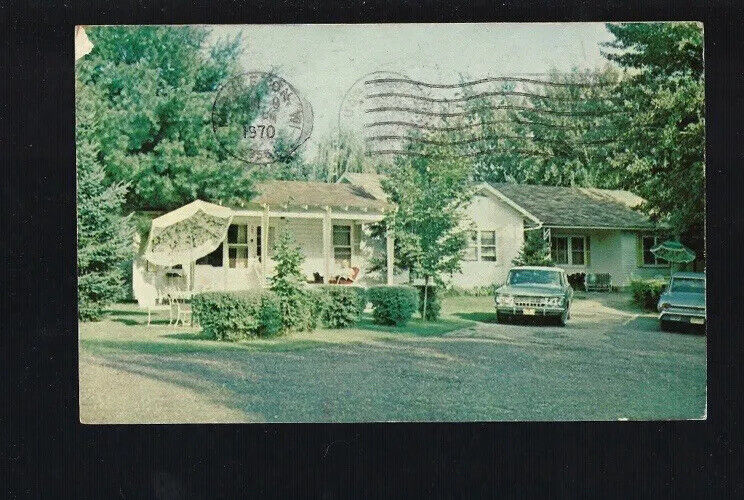 c.1960s El Rancho Resort Baraboo Wisconsin WI Roadside Devil’s Lake Postcard