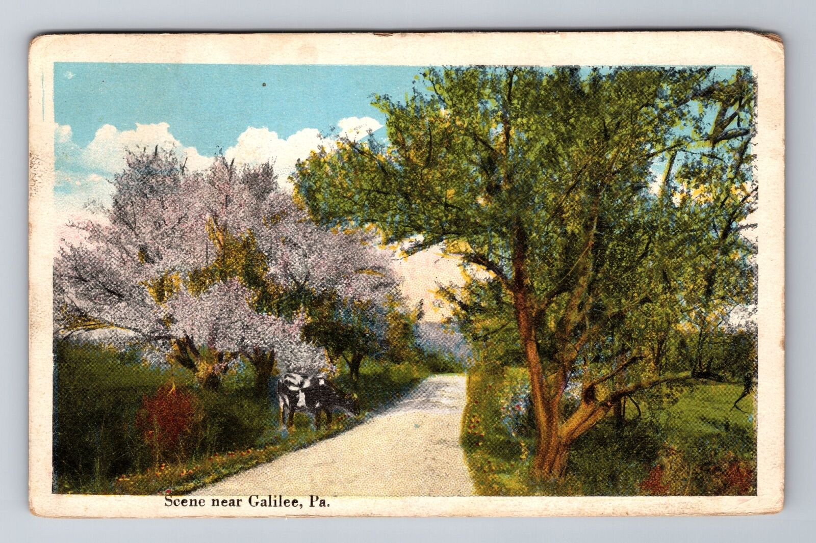 Galilee PA-Pennsylvania, General Country Greeting Antique Vintage c1921 Postcard