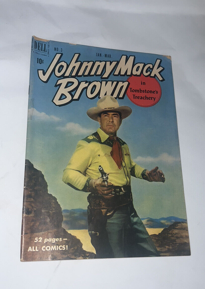 Johnny Mack Brown #3 1950-Dell-1st issue-Jesse Marsh XF