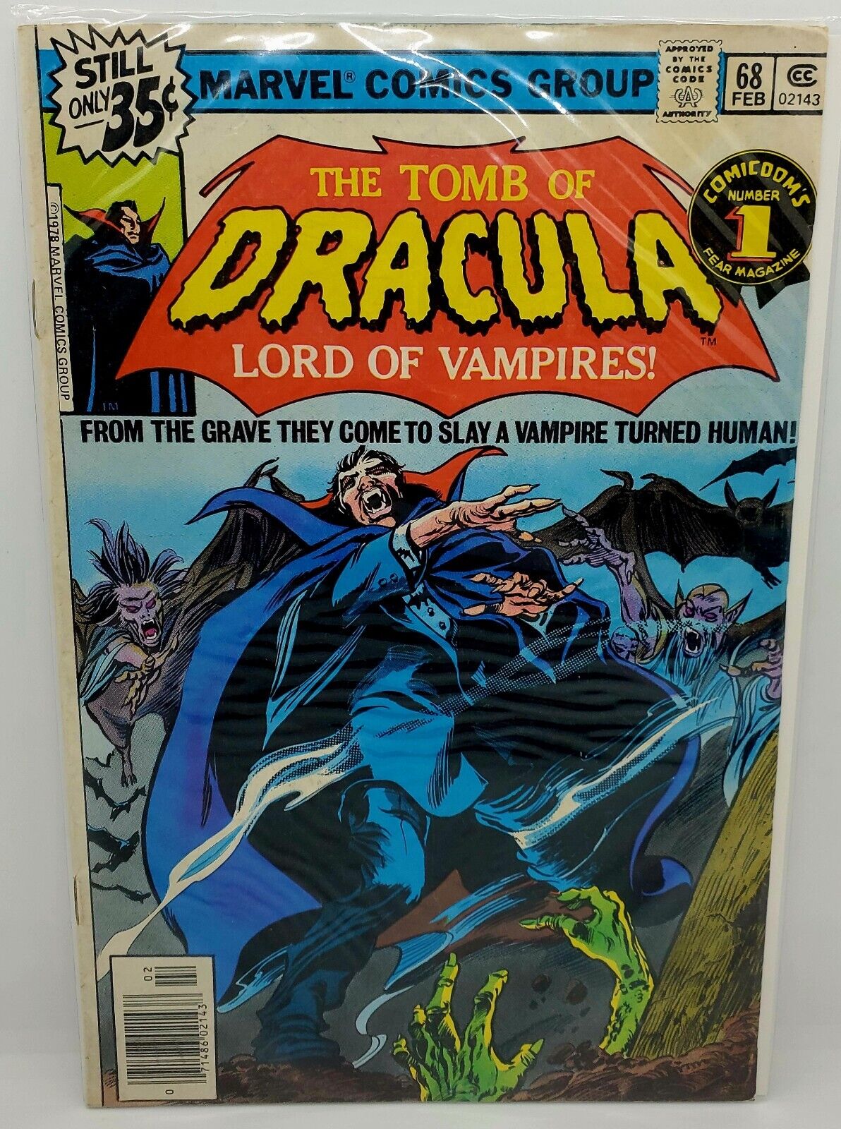 Vintage #68 Tomb of Dracula Janus Appear. (Marvel Comics, 1978) 1st Print 🔥