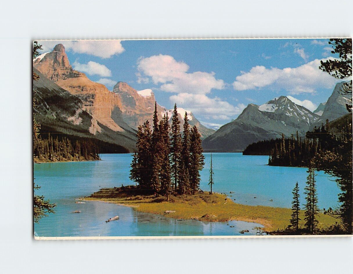 Postcard Maligne Lake Canadian Rockies Alberta Canada