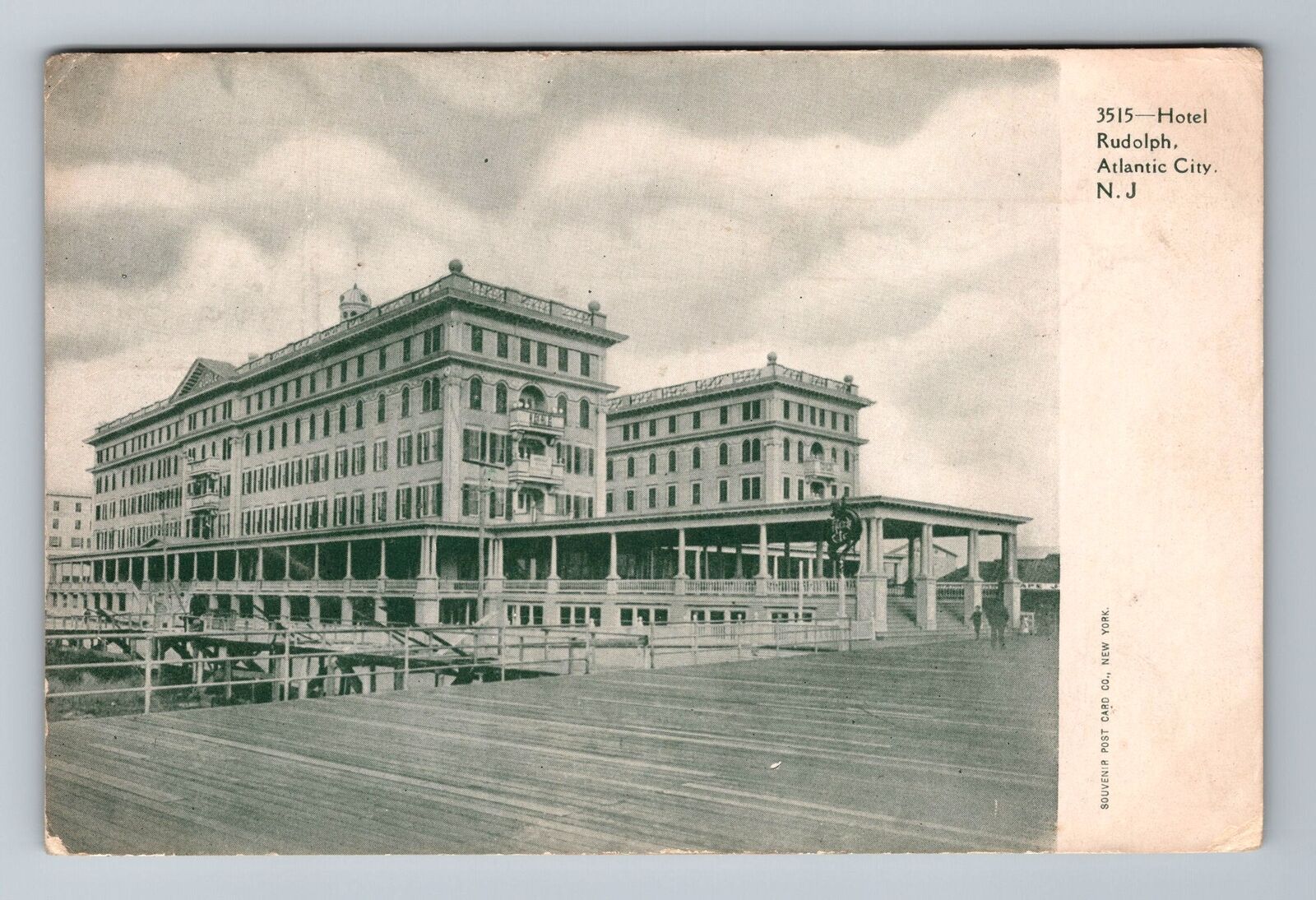 Atlantic City NJ-New Jersey, Hotel Rudolph, Scenic View, Vintage Postcard