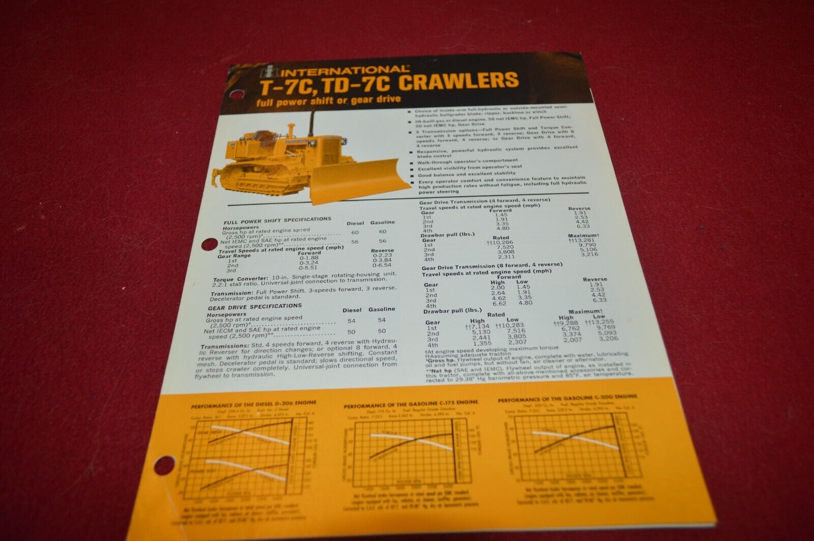 International Harvester TD-7C T-7C Crawler Dozer Dealers Brochure AMIL16