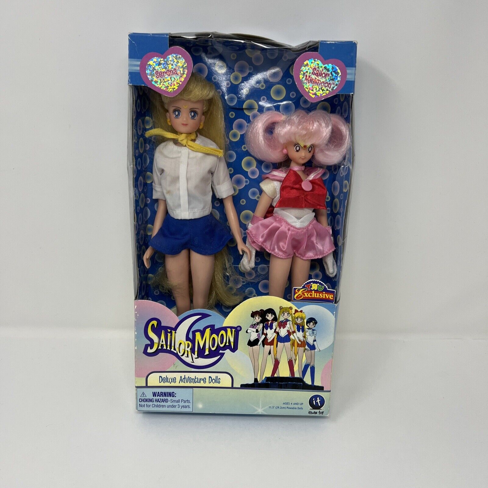 Vintage 2001 Irwin Deluxe Adventure Doll Serena and Sailor Mini Moon New Box Dmg