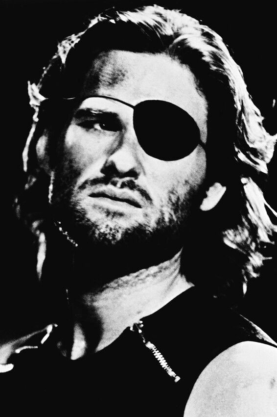 KURT RUSSELL ESCAPE FROM NEW YORK B&W 24x36 inch Poster PRINT
