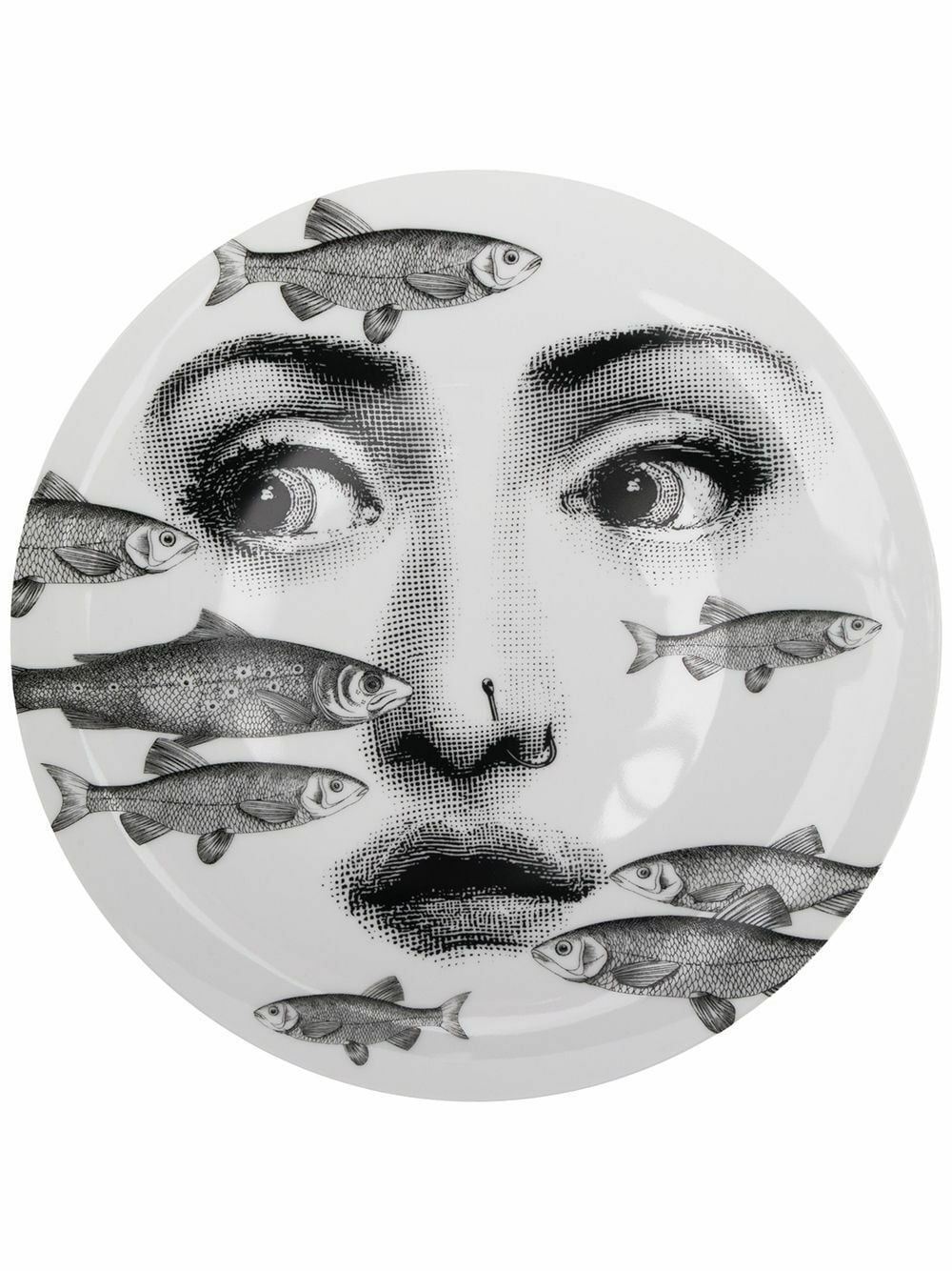 Fornasetti LINA Fish Swimming on Face by Piero Fornasetti Wall Plate Italy NIB 