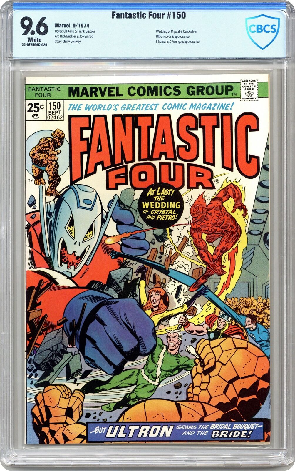 Fantastic Four #150 CBCS 9.6 1974 22-0F7594C-020