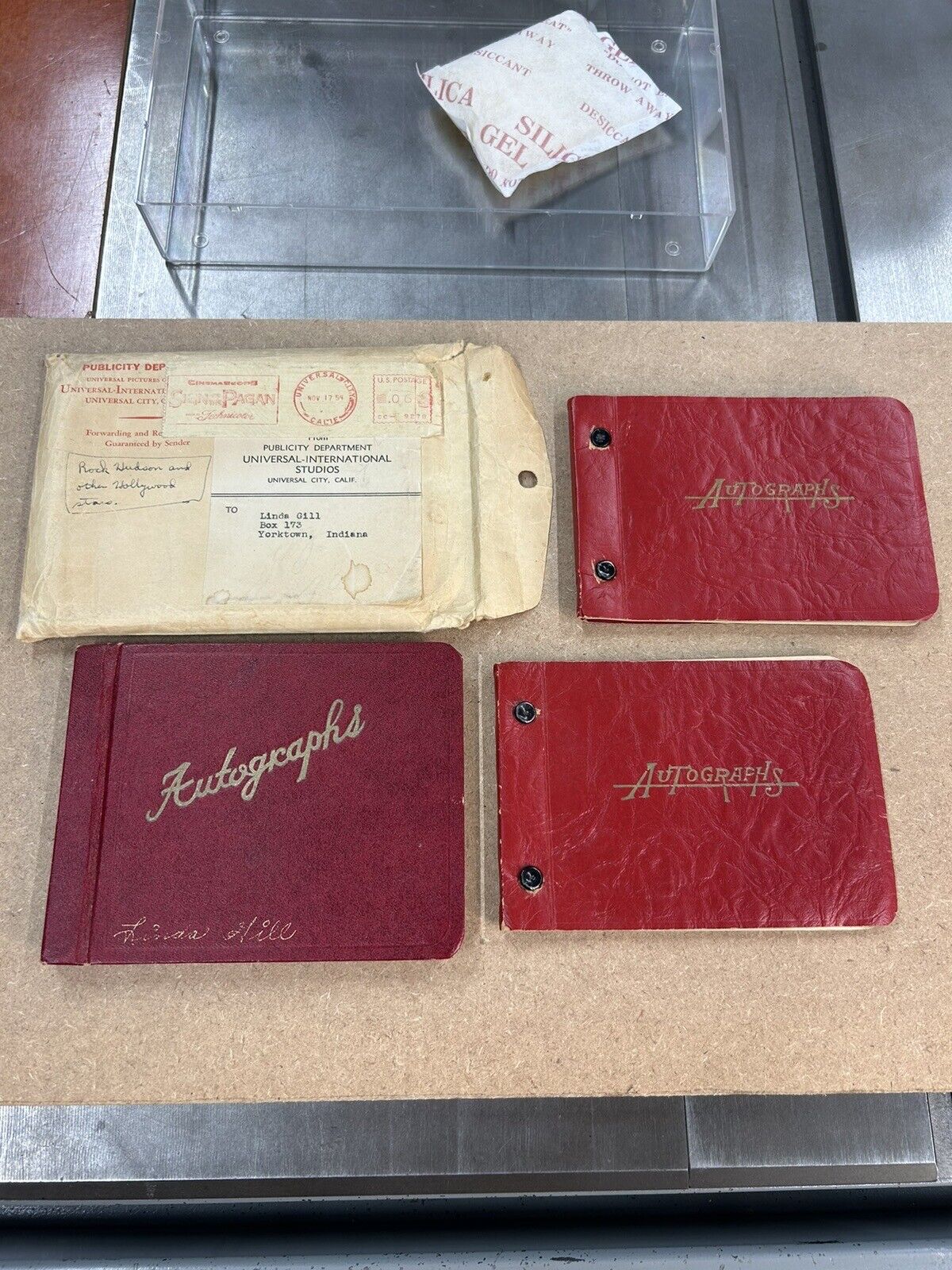 HOLLYWOOD AUTOGRAPH BOOKS 1954 MARILYN MONROE, JIMMY STEWART, ROCK HUDSON + MORE