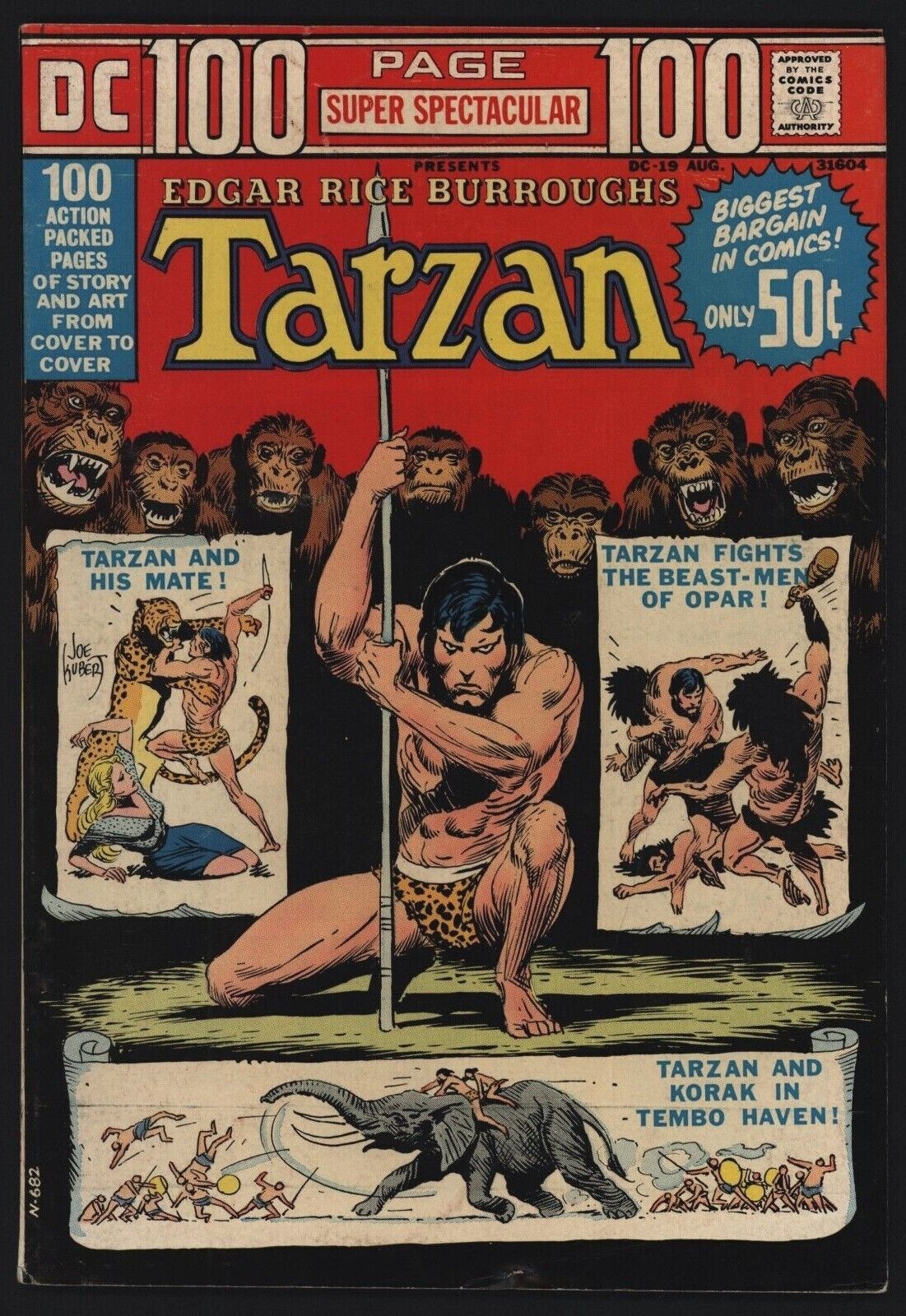 DC 100 Page Super Spectacular DC-19 Fine Tarzan DC Comics 1973 SA