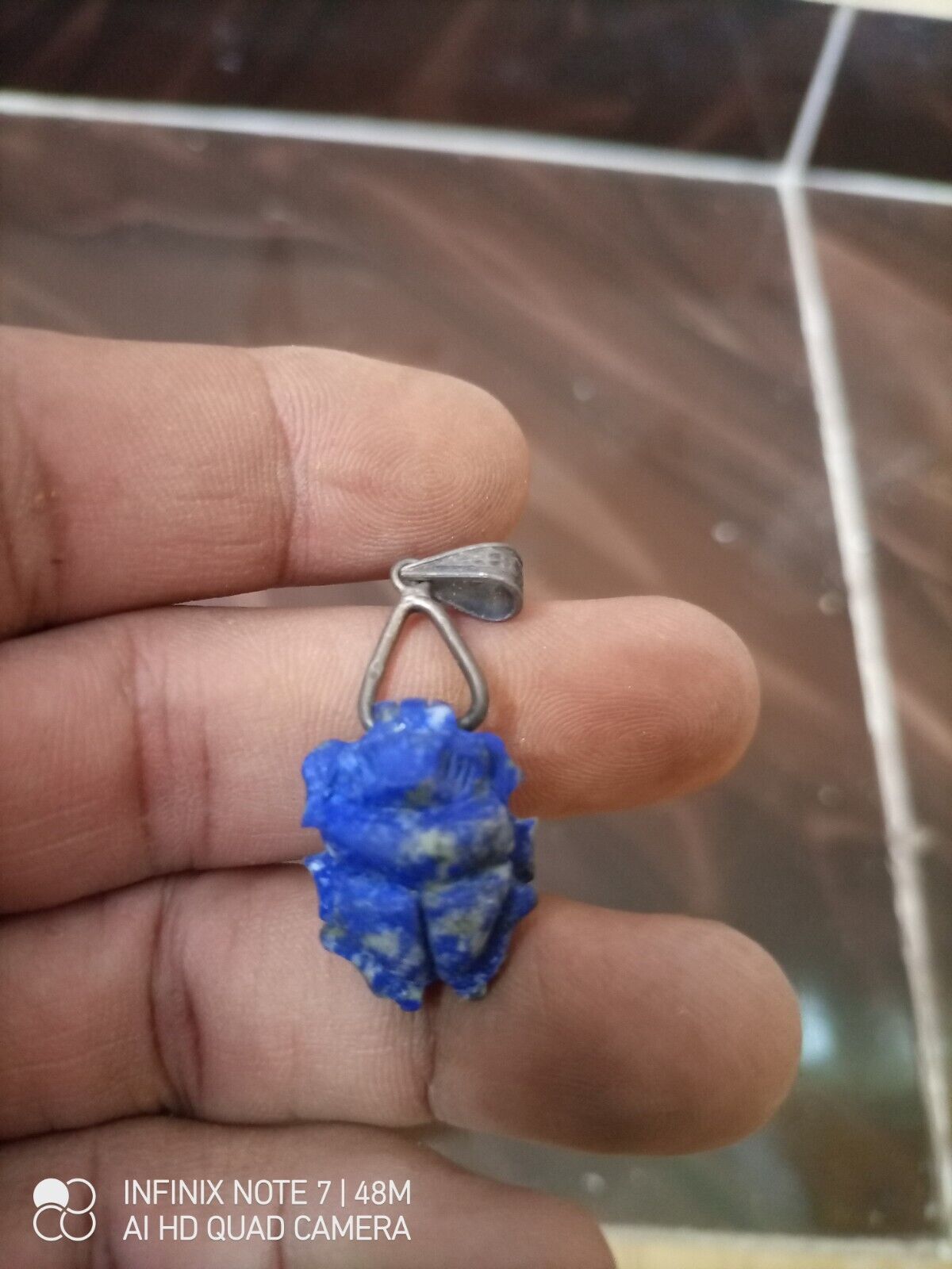 A rare ancient Egyptian Pharaonic royal scarab lapis lazuli Necklace 