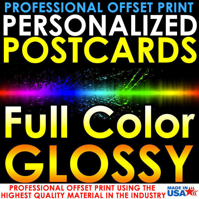 5000 PERSONALIZED CUSTOM PRINTED 3X5 POSTCARDS FULL COLOR UV GLOSS PROFESSIONAL