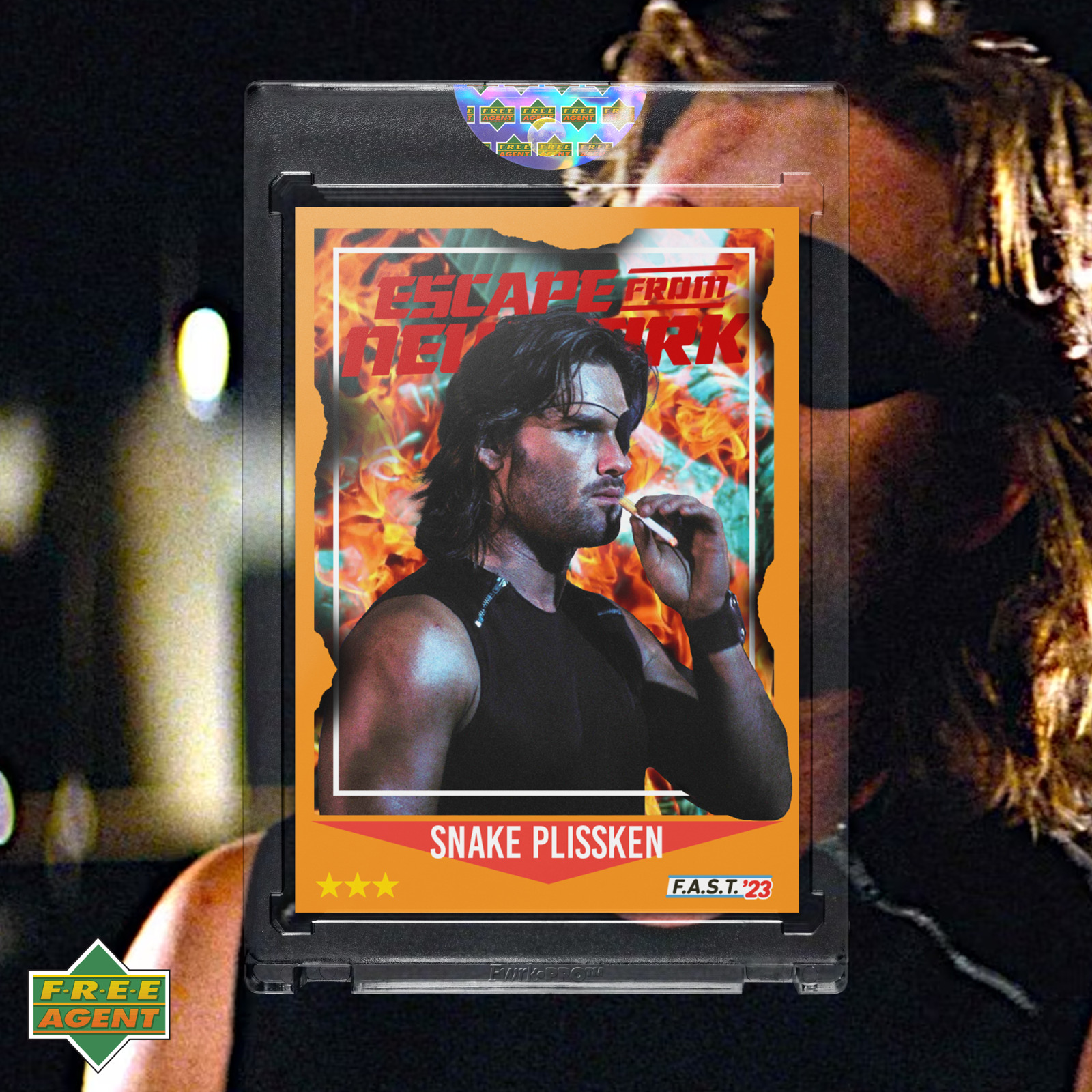 Escape from New York Snake Plissken Kurt Russell Custom Trading Card Carpenter