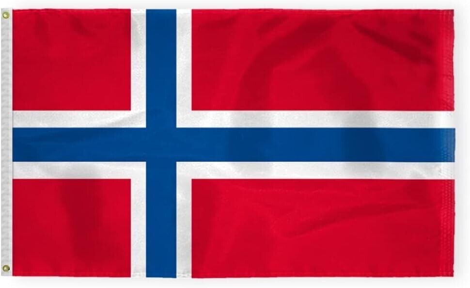 Norway Flag 3' x 5' Brass Grommets
