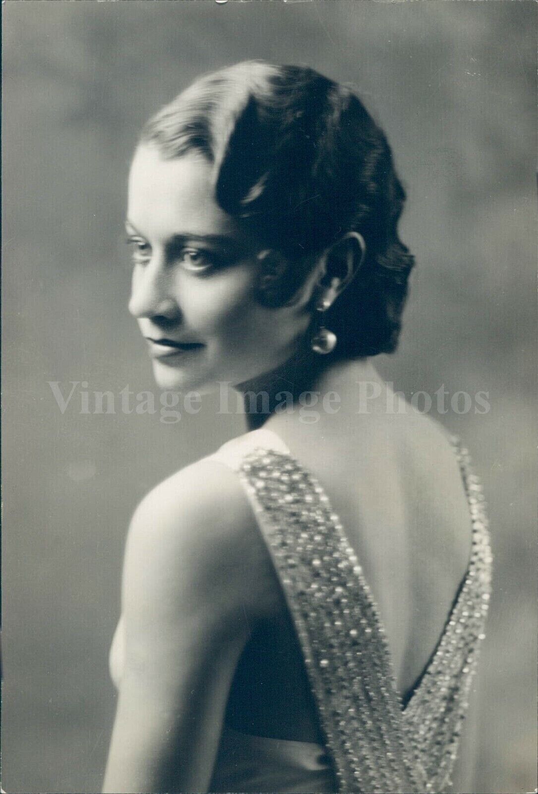 1932 Miss Jean Shelley Jennings Lubbock Junior TX Technical Vintage Press Photo