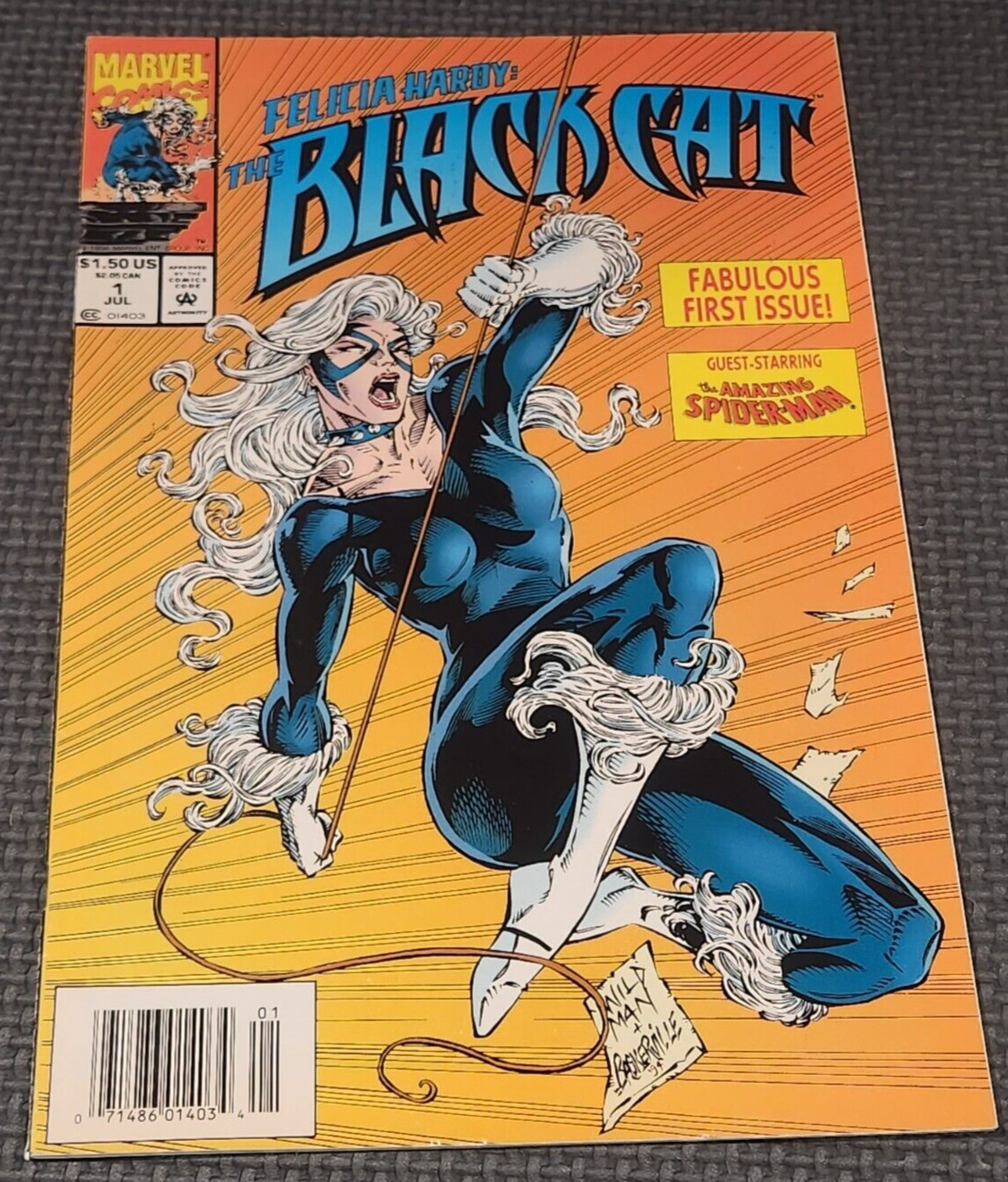 FELICIA HARDY: BLACK CAT #1 (1994) Newsstand Variant 1st Printing Solo Marvel