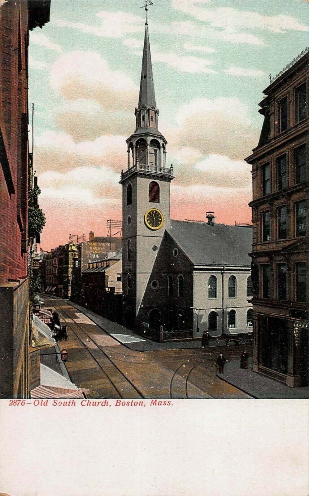 Old South Church, Boston, Massachusetts, Very Early Postcard, Unused 