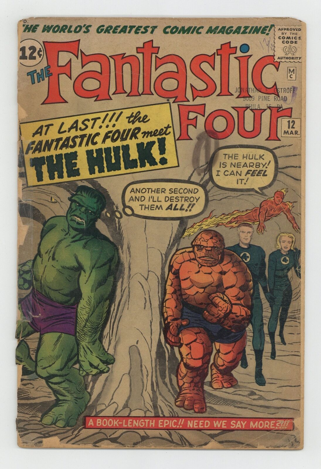 Fantastic Four #12 PR 0.5 1963