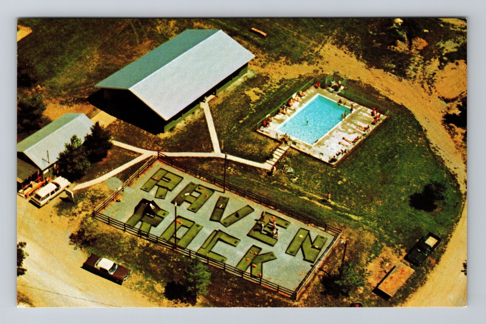 Smithsburg MD-Maryland, Raven Rock Campground, Aerial View, Vintage Postcard