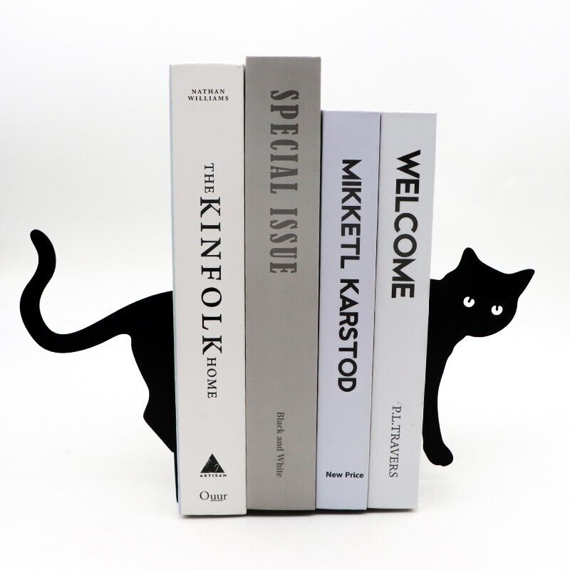 Black Cat bookends metal For Gift