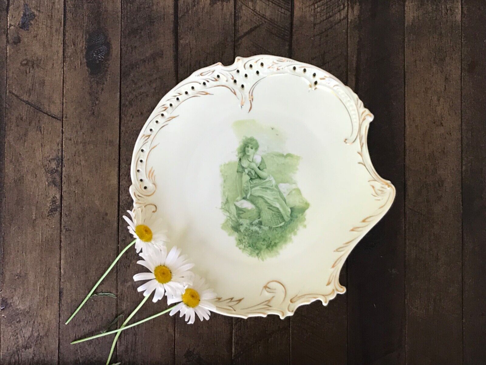 Rosenthal R C Pottery Plate ~ Savoy Printemps ~ Made in Germany ~ Meadow Maiden 
