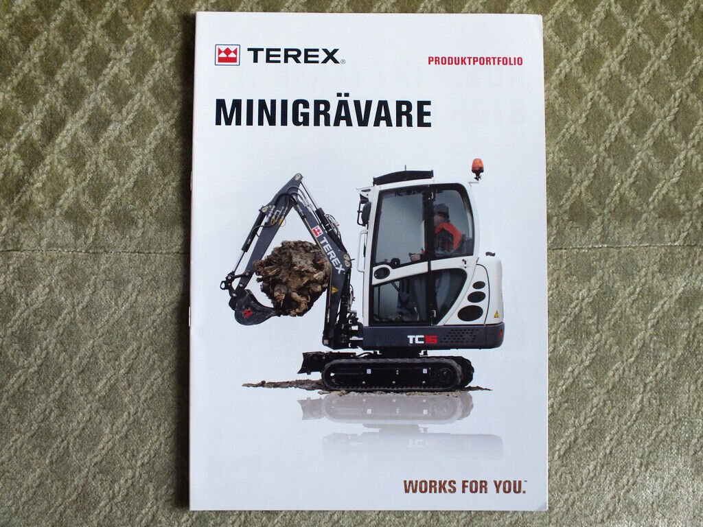 TEREX TC10 - TC50 Compact Mini-Range Excavators Brochure Prospekt 2012
